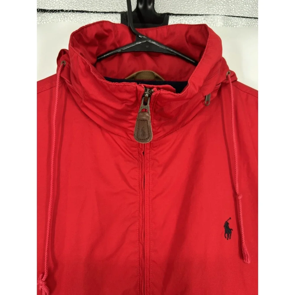 Polo Ralph Lauren Fleece Lined Insulated Jacket Vintage Large Hooded Full Zip Up